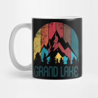 Retro City of Grand Lake T Shirt for Men Women and Kids Mug